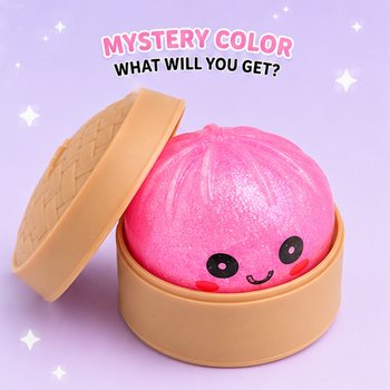 RAGE - Squishy SUGAR EDITION Bun Dumplings LITEN (5.3 x 5.3 x 4.1 cm) Viral 2026 Fidget Toy (24 stk.)