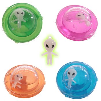 UFO-slim med alien (12 stk.)