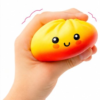 RAGE - LUCKY DUMPLINGS - Squishy Bun Dumplings STOR Str. 8.5 x 8.5 x 4.8 Cm - I DISPLAY (12 stk.)