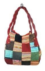 B-FAIR Patchwork Veske Liten Rød