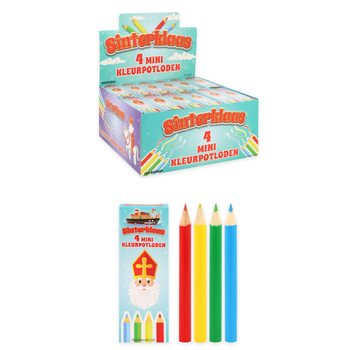 Fargeblyanter Sinterklaas 4-delers i display (120 stk.)