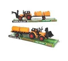 Leketraktor med tilhenger p&aring; blisterkort (2 deler)