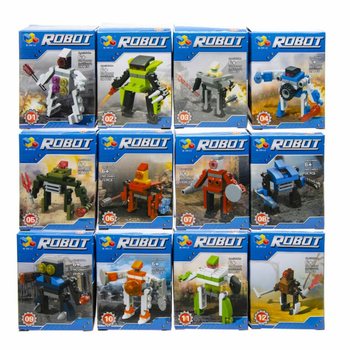 Byggeklosser Roboter (12 stk. i Display)