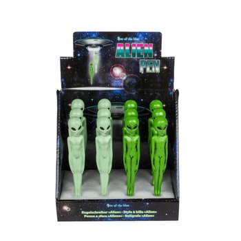 Alien 3D Kulepenn i Display (12 stk.) - SUPERBILLIG