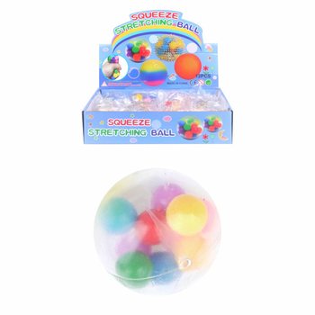 Klemmeball Ø6cm med Pom Poms (Display med 12)