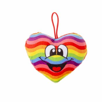 PLYSJ REGNBUEHJERTE MED SMILEY (24 stk)