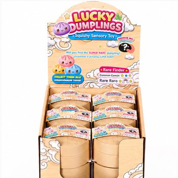 RAGE - LUCKY DUMPLINGS - Squishy Bun Dumplings STOR Str. 8.5 x 8.5 x 4.8 Cm - I DISPLAY (12 stk.)