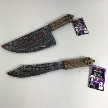 DISPLAY MED HALLOWEEN-KNIVER OG &Oslash;KSER (18 stk.) ***KJEMPEBILLIG***