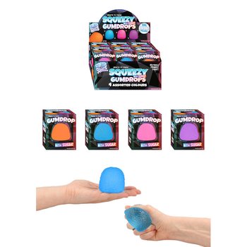 SQUEEZE GUM DROP - MED SUGAR-FYLL - I DISPLAY (12 stk.)