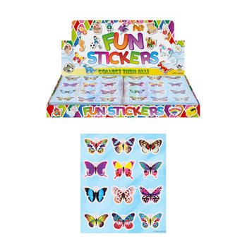 FUN STICKERS – MODELL: SOMMERFUGLER (120 stk.)