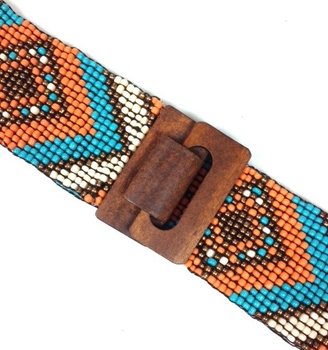 Håndlaget Ibiza-belte Aztec Mintblå (1 stk)