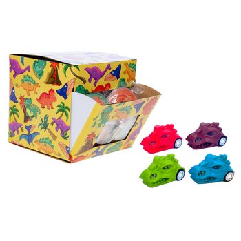 Pull Back Dinosaurhode i Display (50 stk.)