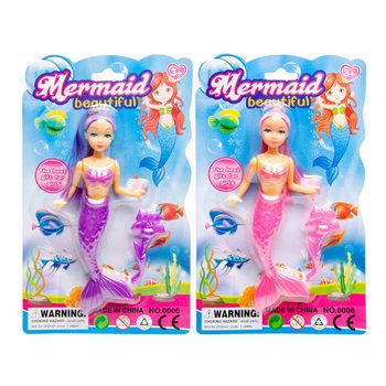 MERMAID HAVFRUE DUKKE P&Aring; KORT (12 stk.)