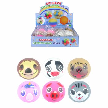 MIX DYR SQUEEZE / KLEMMEBALLER I DISPLAY (12 stk.)