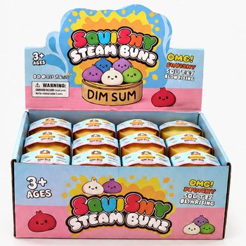 RAGE - Squishy Bun Dumplings LITEN (M&aring;l 5.5 x 5.5 x 3 Cm) - Viral 2026 Fidget Toy (24 stk.)