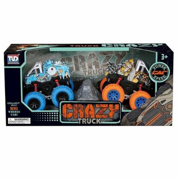 2-DELT Sett Friksjons-Dinosaur Monstertrucker i Luksus Gaveeske - Mix