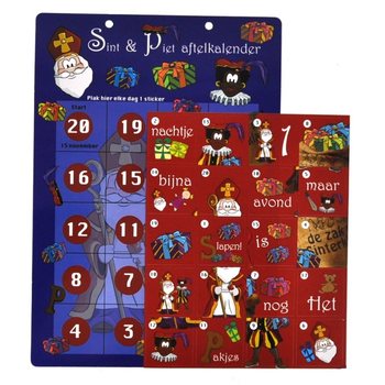 NEDTELLINGSKALENDER SINTERKLAAS - MODELL 1 (12 stk.)