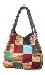 Art.nr: 97728 - B-FAIR PATCHWORK VESKE LITEN BRUN (1 stk)