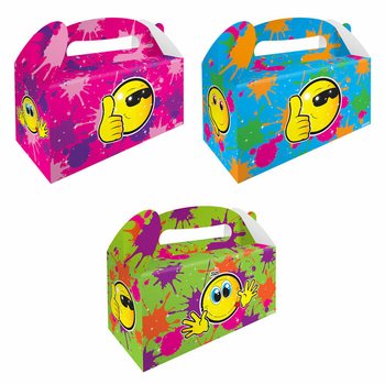 MENUBOKS – SMILEY – 22.5 x 9.5 x 18 cm (12 stk.)
