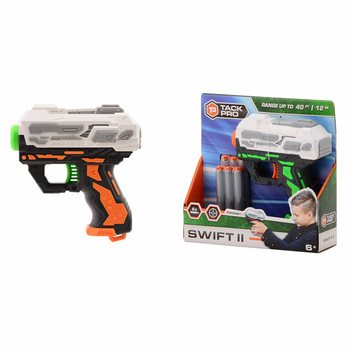 Tack Pro Swift II Dartpistol med 6 Soft Darts