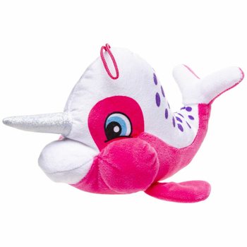 Kosebamse Narhval med Horn - 23 cm - Miks Farger (12 stk.)