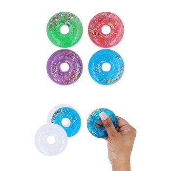 Putty Donuts i fargerikt display - Mix farger (24 stk)