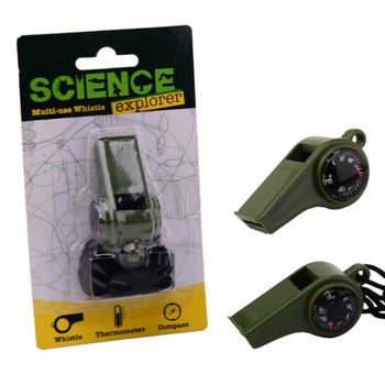 SCIENCE EXPLORER OVERLEVELSESFLØYTE MED KOMPASS OG TERMOMETER PÅ KORT (24 stk.)