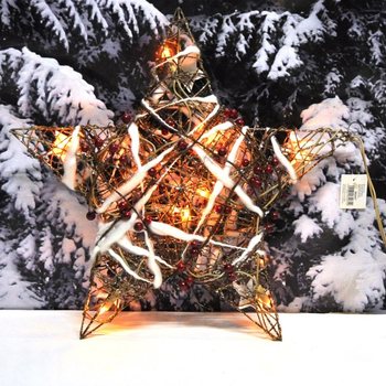 STOR LYSENDE JULESTJERNE DEKORASJON 45 CM (2 stk.)