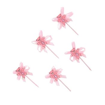 Cupcake-pinner Baby - Rosa Bj&oslash;rn (12 stk.)
