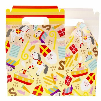 SINTERKLAAS MENYBOX / GODTERIBOKS 14x10x17 cm (12 stk.)