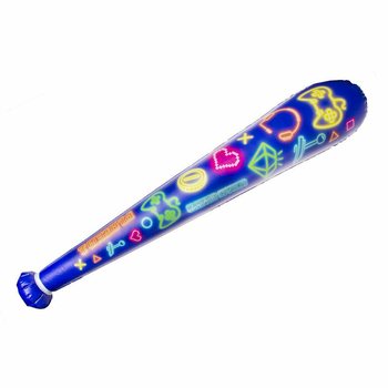 STOR OPPBLÅSBAR GAMER-KØLLE - 85CM - MIKS-FARGER (12 stk.)