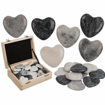 NATURSTEIN HJERTEFORM - WORRY STONES (36 stk)
