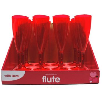 Hjerteformede Champagneglass (12 stk.)