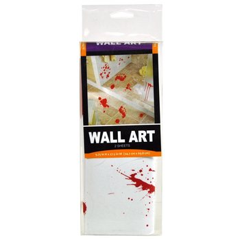 Blodspor Veggdekorasjon Halloween Klistremerker (2-pk)