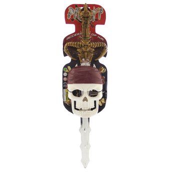 Piratmaske med stort sverd (6 stk.)