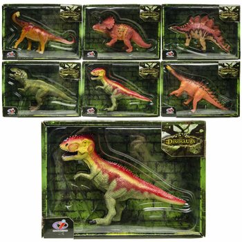 Dinosaur Levefigurer - Luksus Gaveeske - Mix Varianter (Sett med 6)