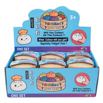 RAGE - Squishy Bun Dumplings STORE (M&aring;l 8.5 x 8.5 x 4.8 cm) - Viral 2026 Fidget Toy (12 stk.)