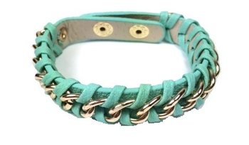 Flettet armbånd mint (1 stk.)