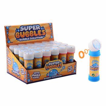 AQUA FUN - S&Aring;PEBOBLER, 60ML MED KULESPILL I DISPLAY (24 stk.)