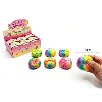 RAGE - Squishy RAINBOW Bun Dumplings STOR - PU FOAM (12 stk)