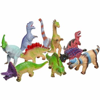 Dinosaurverden: Store dinosaurfigurer - Mix i display (12 stk.)