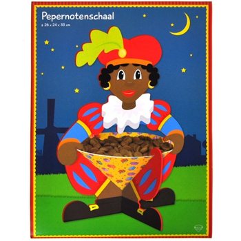 Stor Pepernoten-sk&aring;l Sinterklaas 26 x 24 x 33 cm (6 stk.)