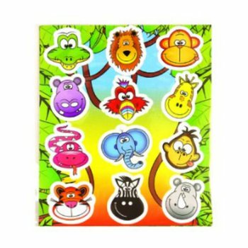 FUN STICKERS &ndash; MODELL: JUNGELDYR (120 stk.)