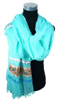 Luksusskjerf Turkis (1 stk.) - Ibiza-stil