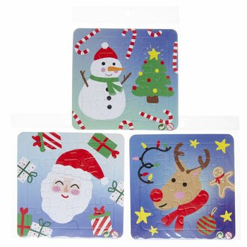 Julepuslespill 14x14 cm (50 stk.)