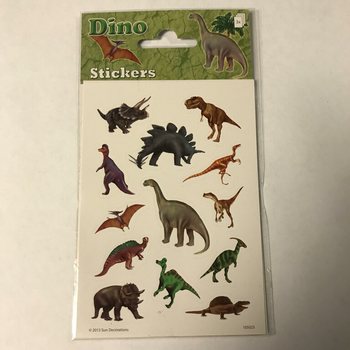 KLISTREMERKEARK: DINOSAUR, 16 x 9 cm (10 stk)