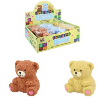 SQUUZY BJ&Oslash;RN SQUISHY - ASSORTERTE FARGER - I DISPLAY (12 stk)