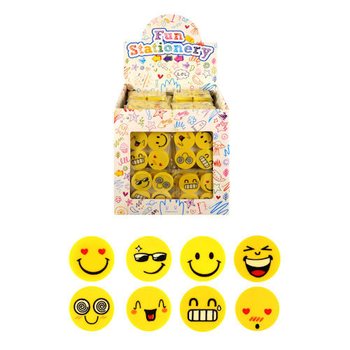VISKELÆR MODELL: 4-DELERS SMILEY VISKELÆR SETT I DISPLAY (120 stk.)