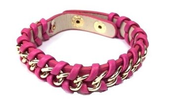 Flettet Armbånd Fuchsia Ibiza-stil (1 stk.)