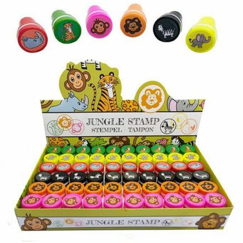 Jungeldyr-stempler i display (60 stk)